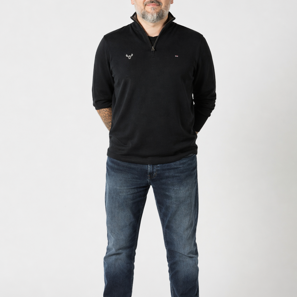 Pull fin col zip Eden Park x Elan Chalon